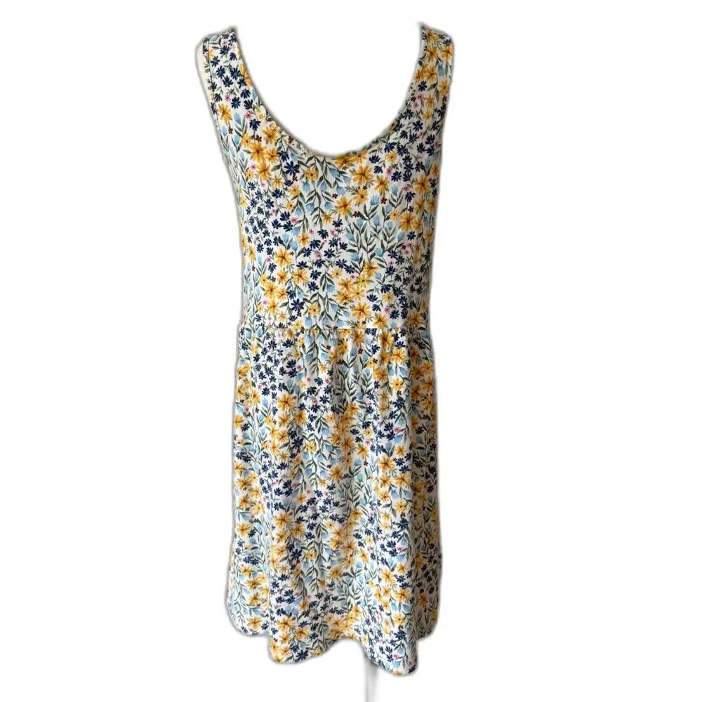 White Spring Flowers Girls Sleeveless Floral Sundress by Old Navy sz Large 10/12